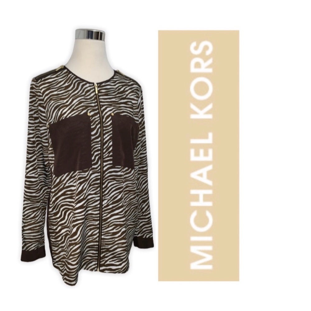MICHAEL KORS Zebra Stripe Blouse